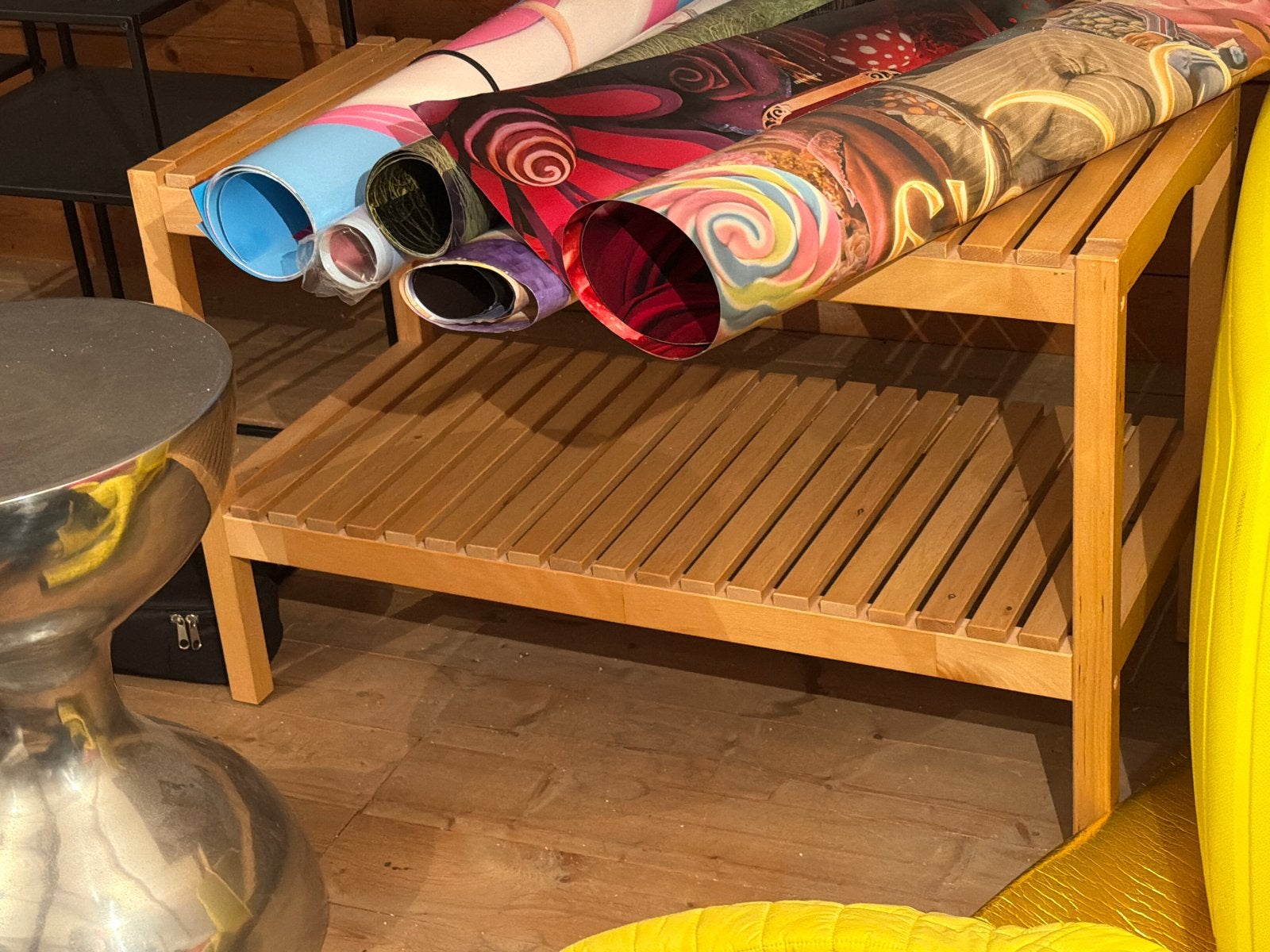 Ikea houten bankje met opbergruimte, Ophalen, Zo goed als nieuw, 75 tot 100 cm, Rechthoekig