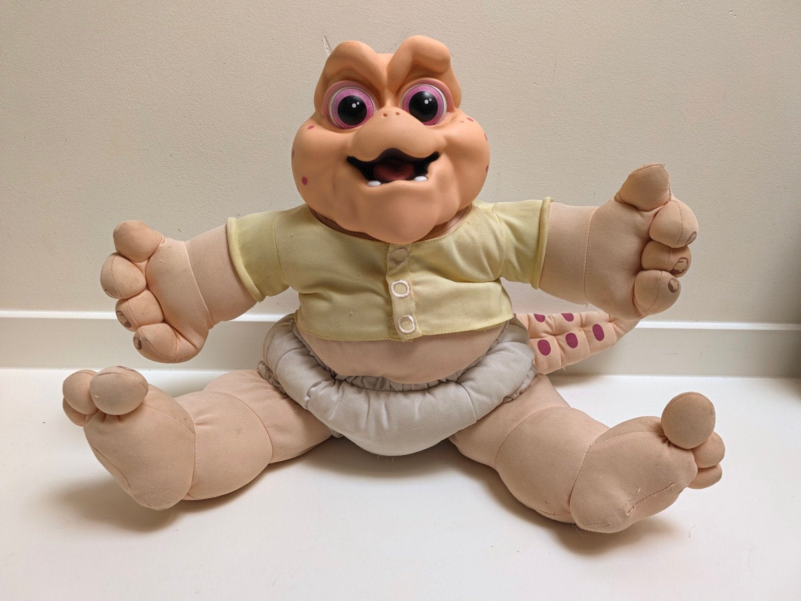 Grote Baby Sinclair pop (Dinosaurs) - Collectors item!, Gebruikt, Overige merken, Ophalen of Verzenden, Middelgroot (20 tot 80 cm)