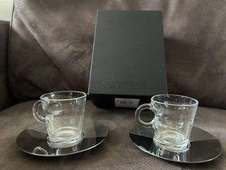 Set van twee Nespresso VIEW Espresso kopjes, Huis en Inrichting, Keuken | Servies, Ophalen, Nieuw, Glas, Overige stijlen