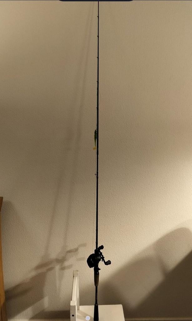 Spro reel met baitcaster met hengelzak, 1.90m lang, Ophalen, Zo goed als nieuw, Complete hengel