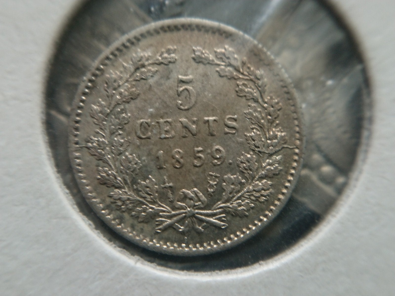 5 cent of stuiver 1859 Willem III topkwaliteit, Ophalen of Verzenden, Koning Willem III, 5 cent