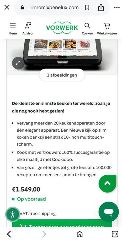 Vorwerk Thermomix TM7, Witgoed en Apparatuur, Keukenmixers, Nieuw, 3 snelheden of meer, Ophalen of Verzenden, 2 tot 3 liter