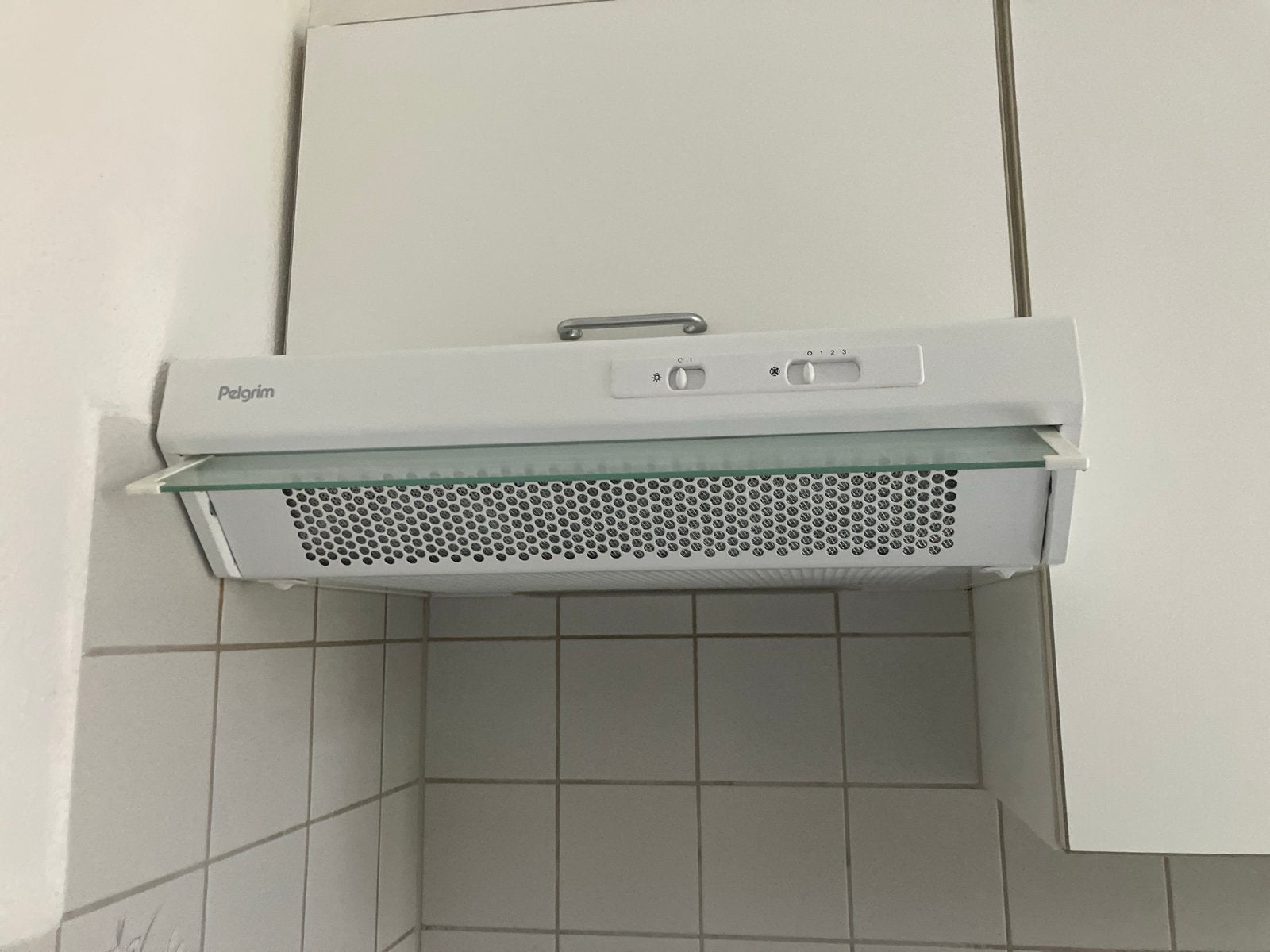 Pelgrim afzuigkap - Wit, zo goed als nieuw, Ophalen, Gebruikt, Onderbouw afzuigkap, Inbouw