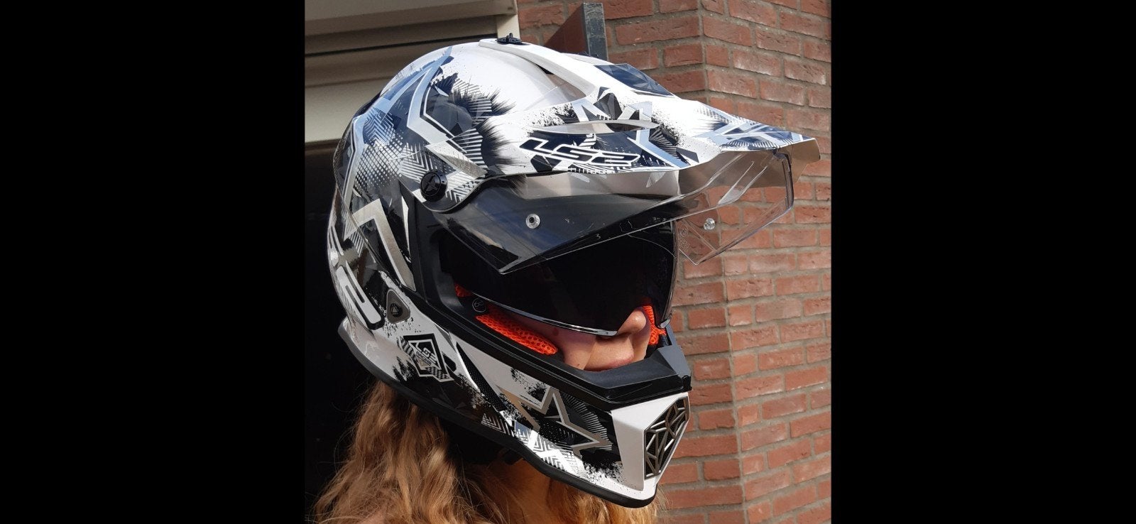 Z.g.a.n. Adventurebike helm met zonnevizier - Maat L, Ophalen of Verzenden