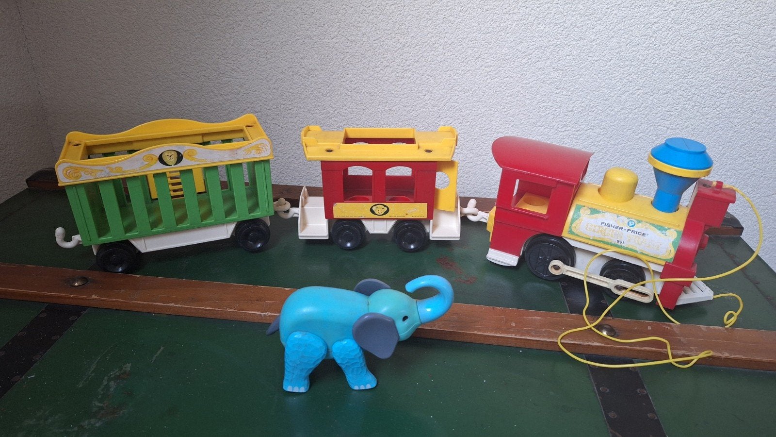 Vintage Fisher Price circustrein, Ophalen of Verzenden, Gebruikt, Auto of Voertuig, Met geluid