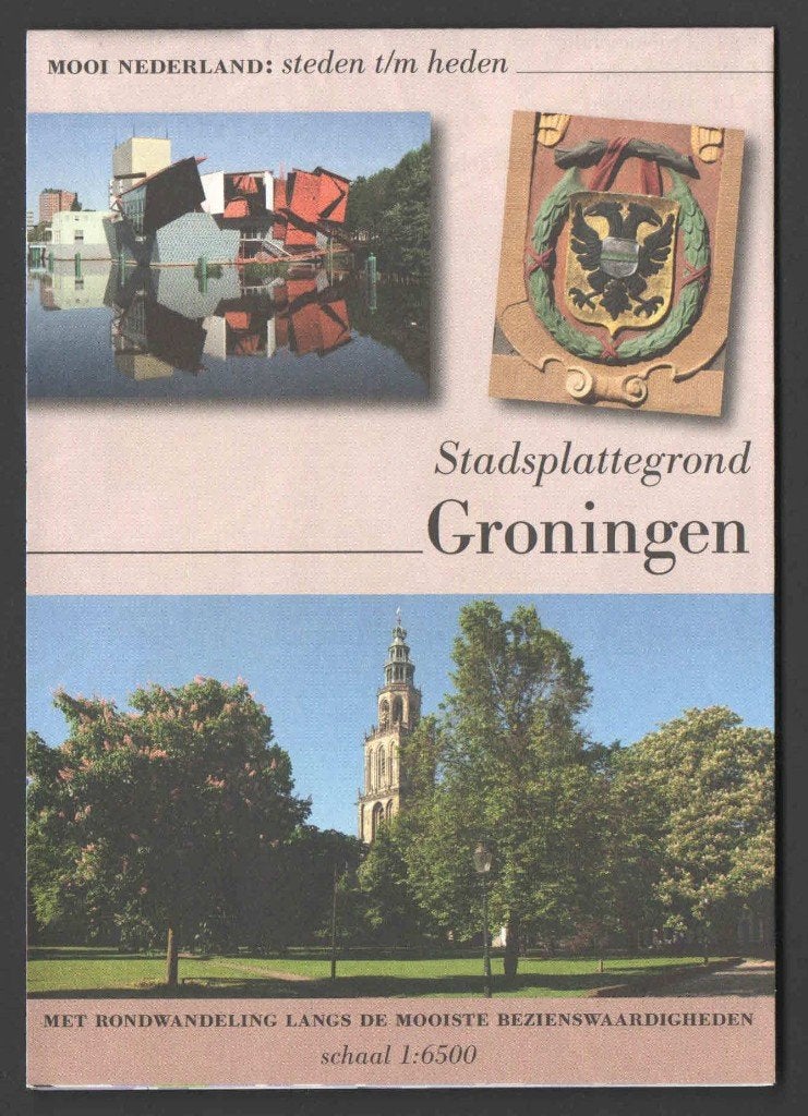 Stadsplattegrond met Wandelroute: Groningen, 2000 tot heden, Ophalen of Verzenden, Nederland, Landkaart
