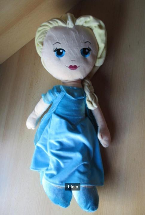 Disney Frozen Elsa pluche 58cm Nicotoy, Verzamelen, Ophalen of Verzenden, Overige figuren, Zo goed als nieuw, Beeldje of Figuurtje