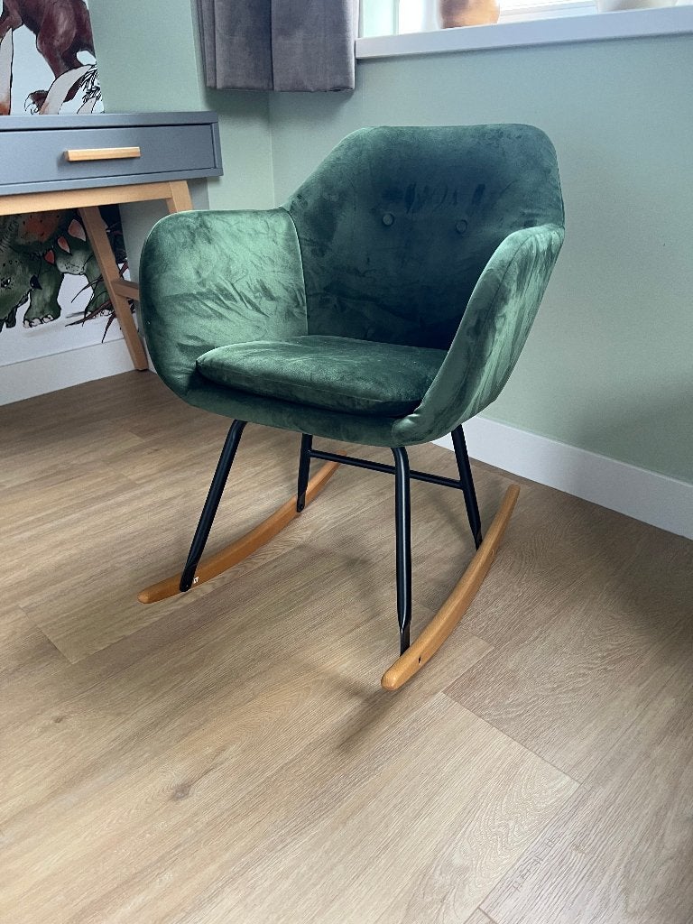 Schommelstoel Liv Forest Green, Ophalen, Overige kleuren, Hout, Zo goed als nieuw