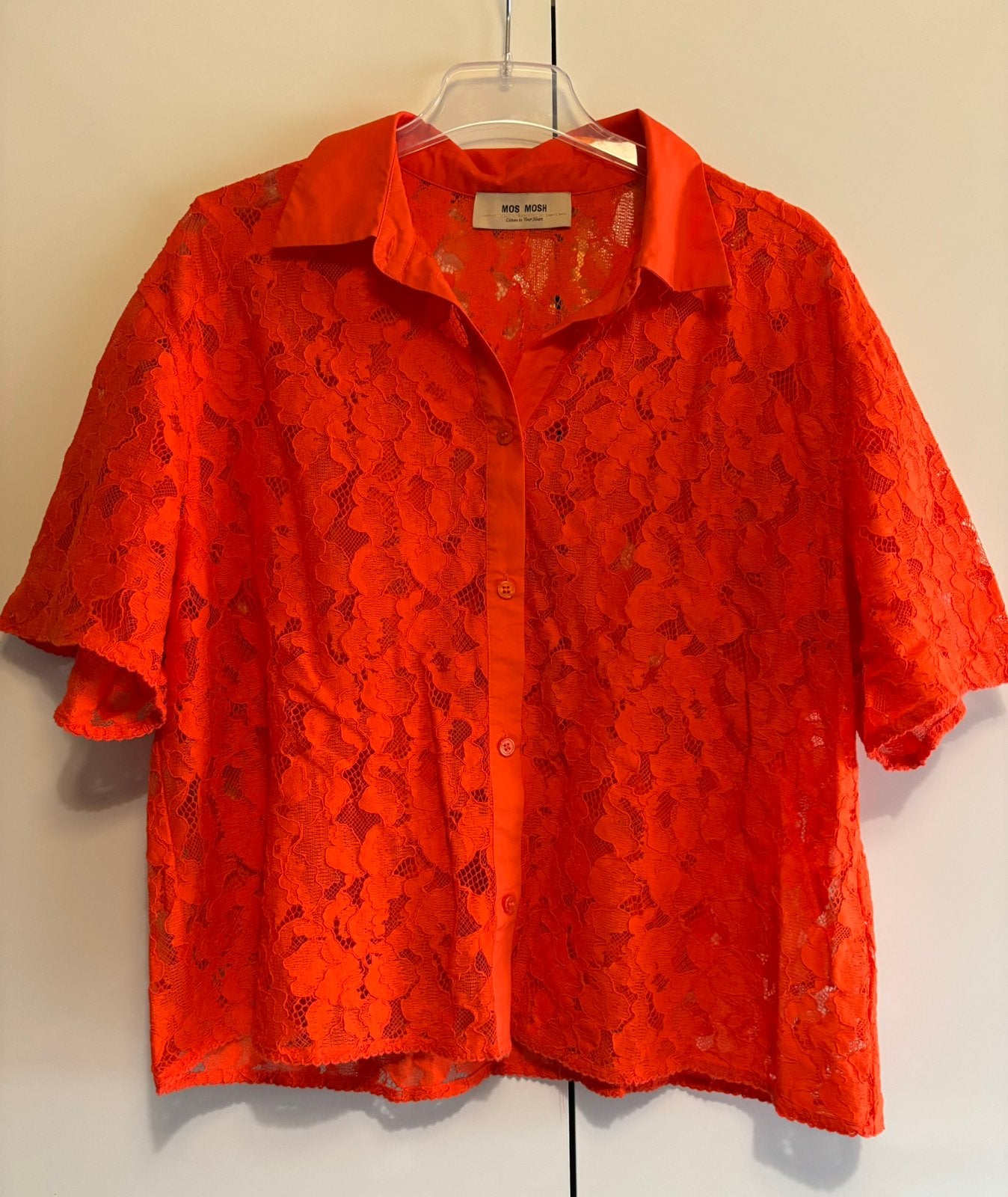 Mos Mosh Lia River Lace blouse kant L Spicy Orange, Verzenden, Zo goed als nieuw, Maat 42/44 (L), Oranje