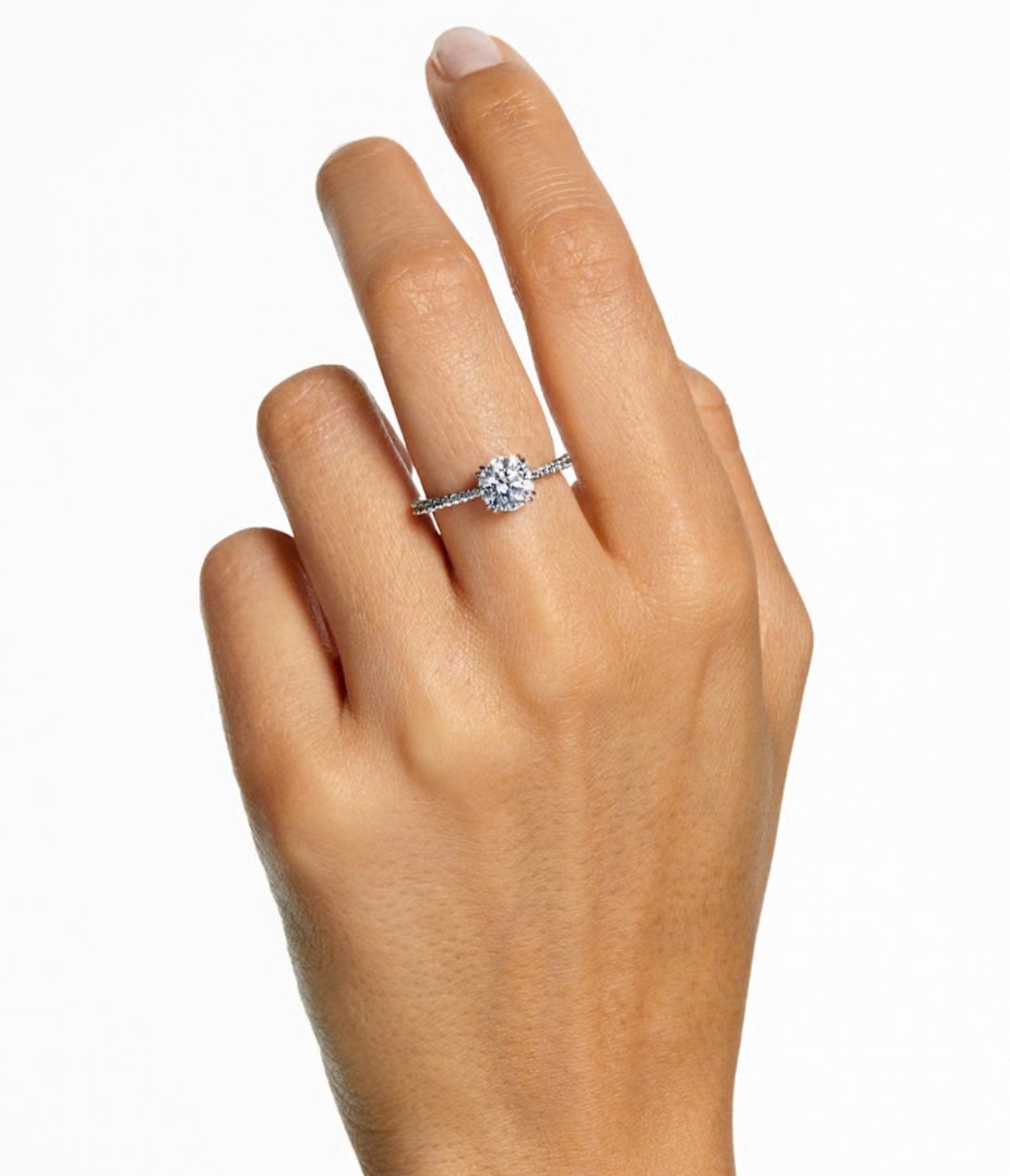 Swarovski ring zilver, Ophalen of Verzenden, Zo goed als nieuw, 17 tot 18, Dame