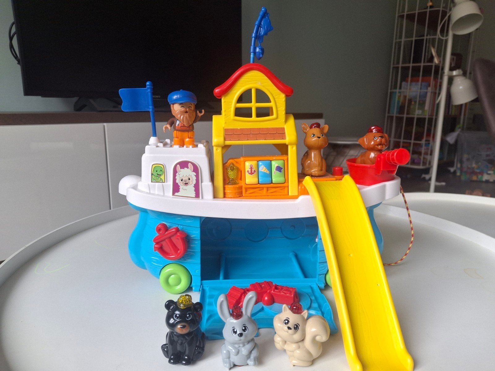 VTech Zoef Zoef Dieren - Dierenboot, Ophalen of Verzenden, Zo goed als nieuw, Overige typen, Met licht