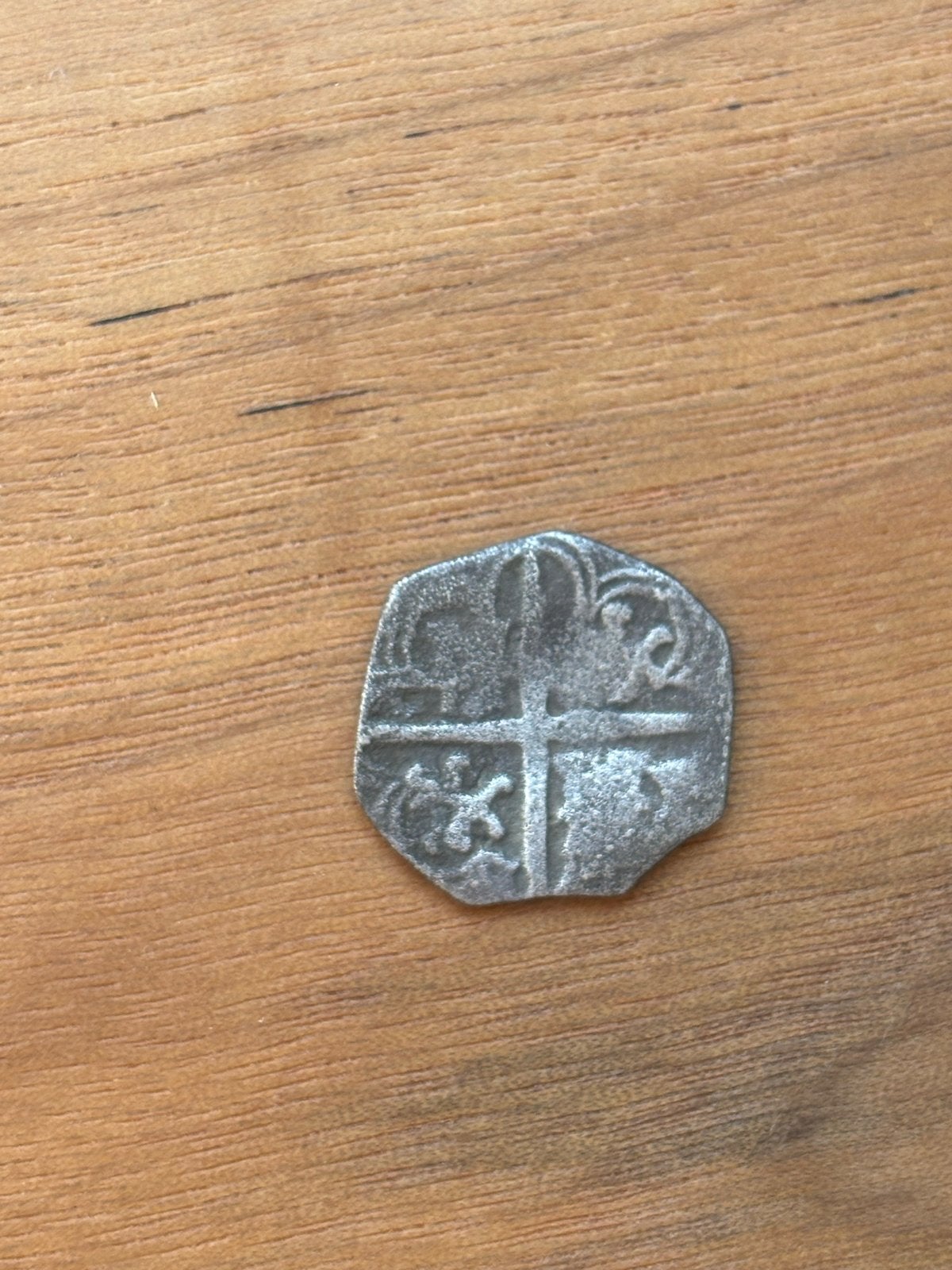 1 reaal  spaanse cob munt (spaanse mat) bodemvondst, Postzegels en Munten, Ophalen, Vóór koninkrijk, Zilver, Overige waardes