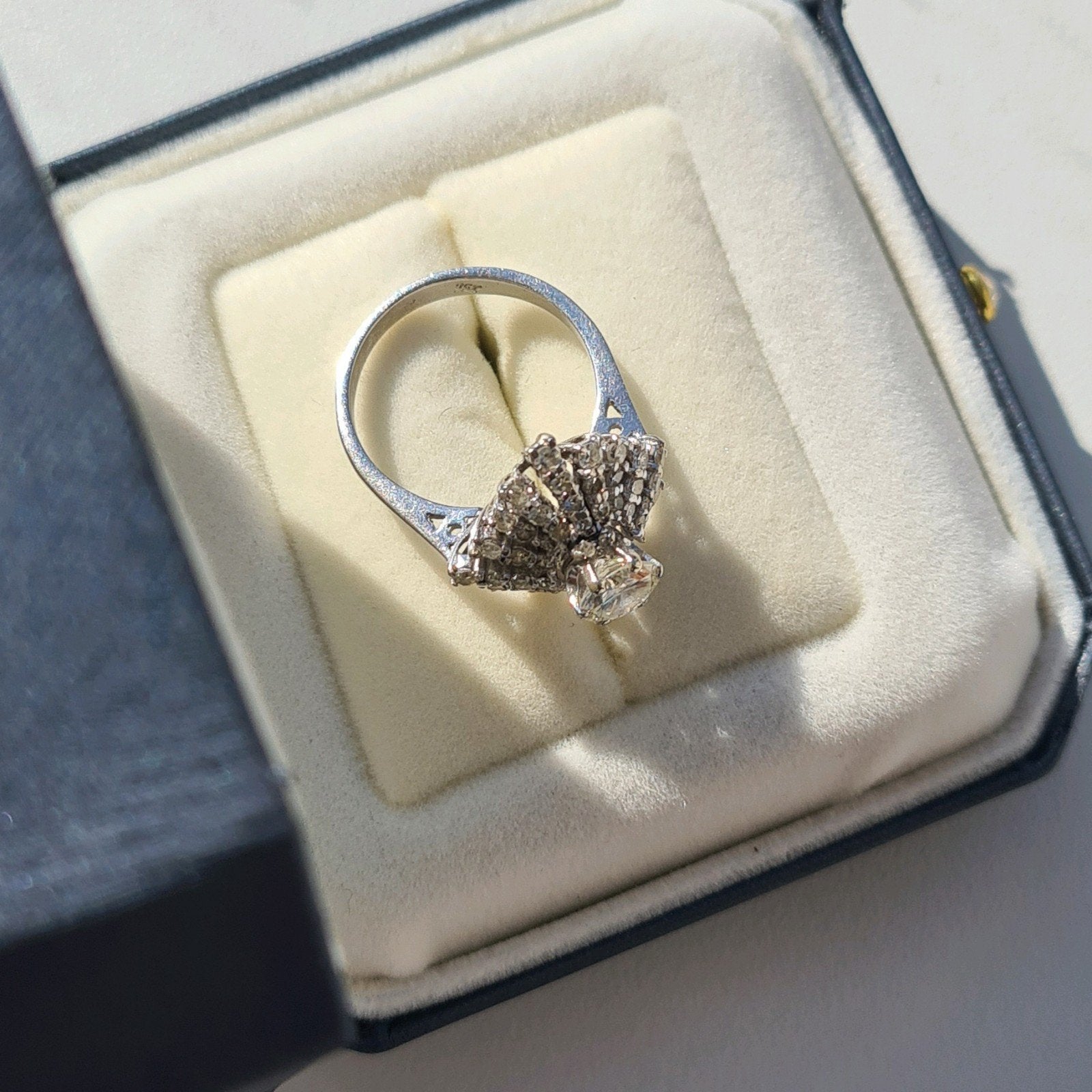 HRD 18k Witgouden Diamanten Ring 1.80ct Natuurlijke Diamante, Ophalen, Wit, Dame, Goud