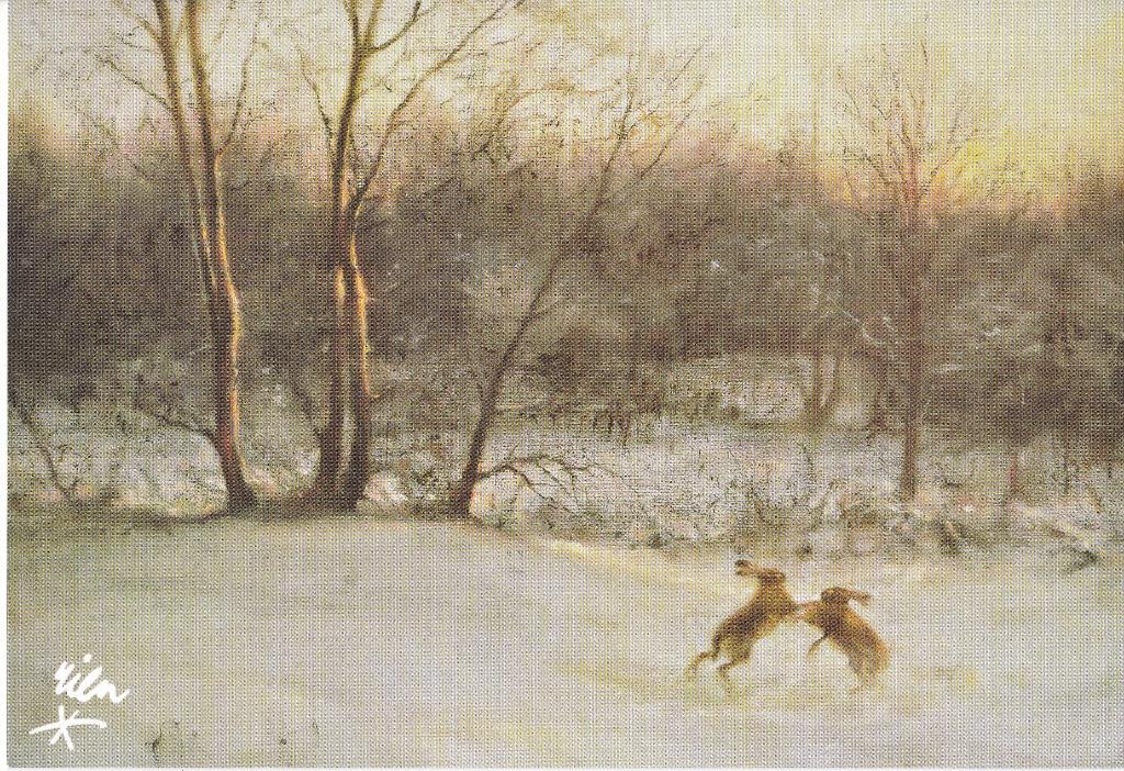Rien Poortvliet – Winterlandschappen, Verzenden, 1980 tot heden, Ongelopen, Zuid-Holland