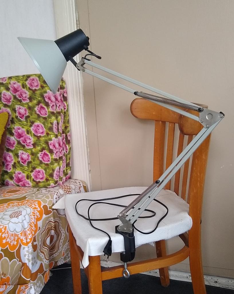 Vintage retro bureaulamp architectenlamp, Huis en Inrichting, Lampen | Tafellampen, Ophalen of Verzenden, Zo goed als nieuw, Minder dan 50 cm