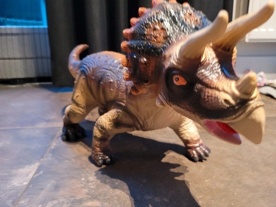 Grote Triceratops Dinosaurus Speelgoed, Ophalen of Verzenden, Zo goed als nieuw, Jongen of Meisje
