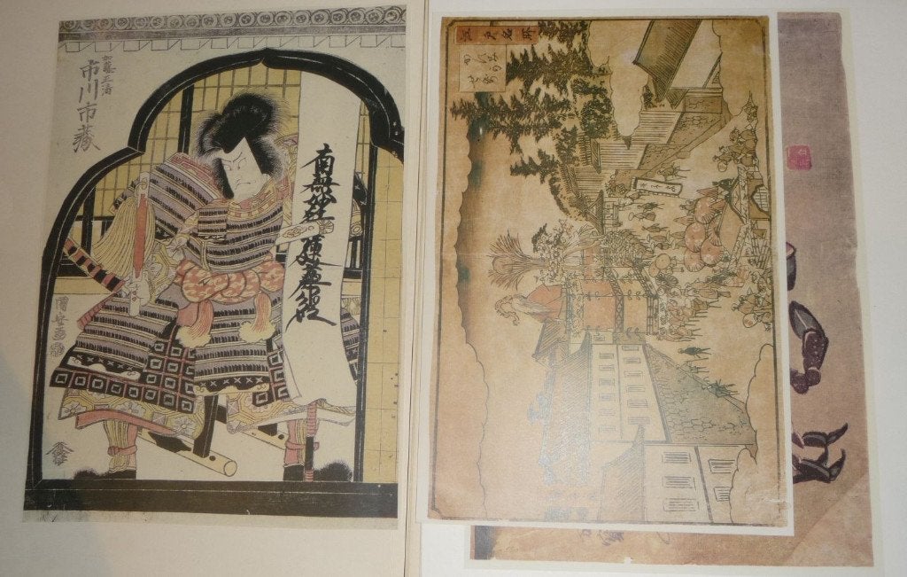 Wanddecoraties - 27 reproducties Japan prints 18-19th eeuw, Gebruikt, Meerkleurig, Papier/karton, Ophalen of Verzenden