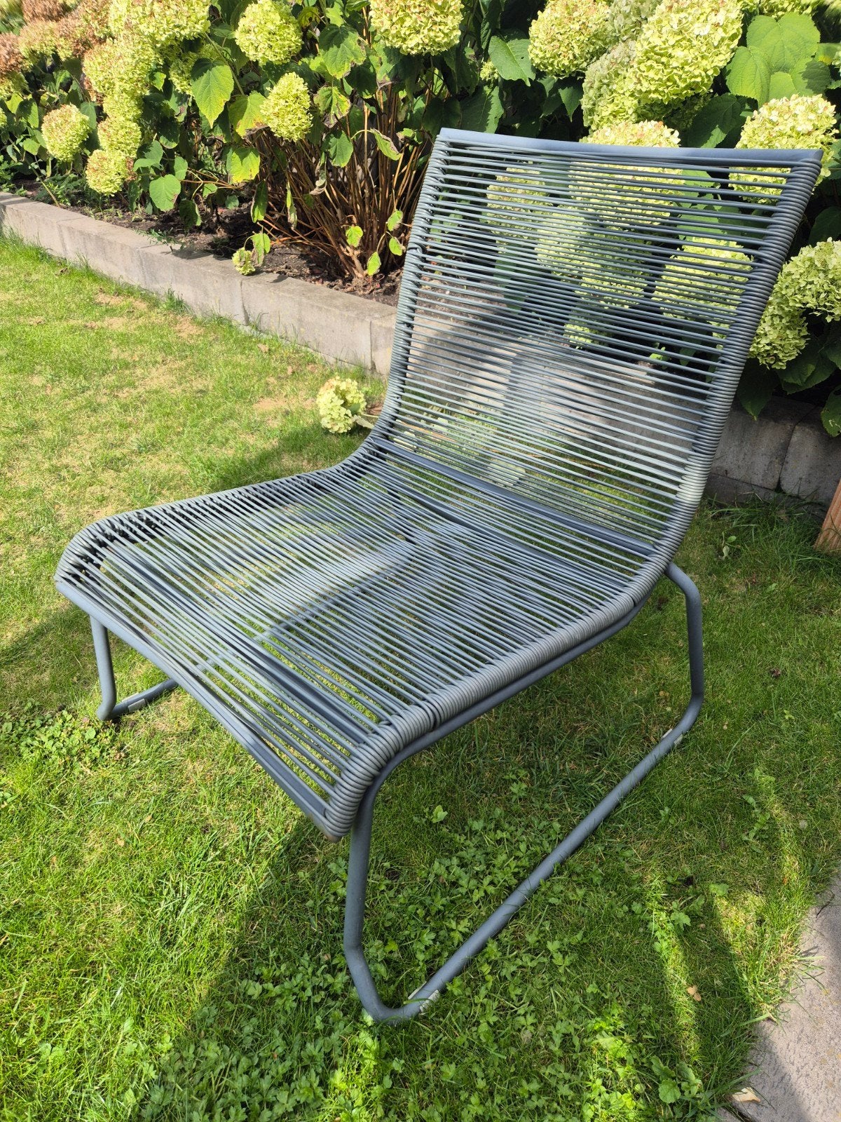 Stapelbare Tuinstoel/Fauteuil 4 stuks- Grijs, Tuin en Terras, Ophalen, Gebruikt, Overige materialen, Stapelbaar