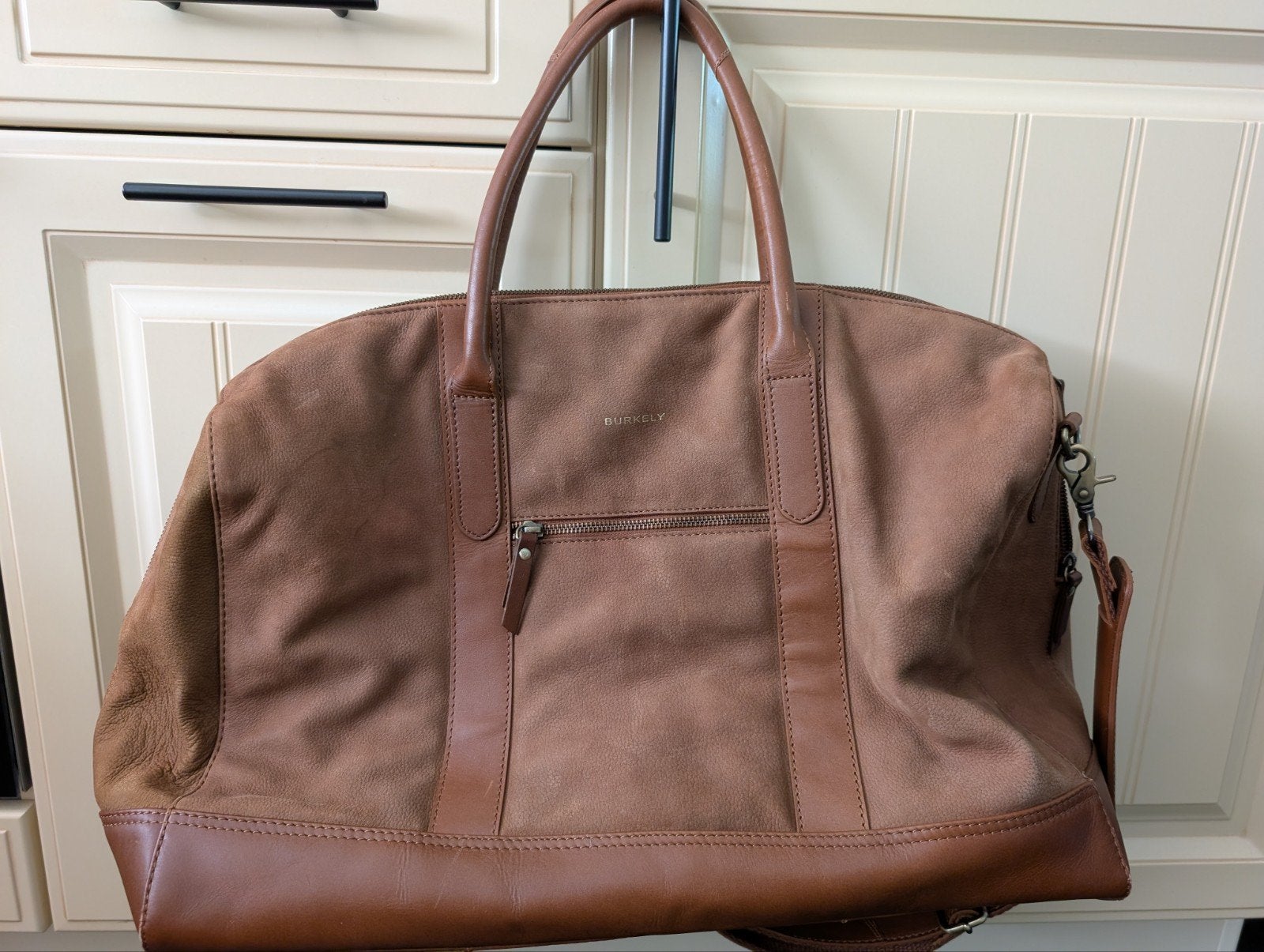 Burkely Reistas Echt Leer - Zo Goed als Nieuw, Sieraden, Tassen en Uiterlijk, Tassen | Reistassen en Weekendtassen, 20 tot 30 cm