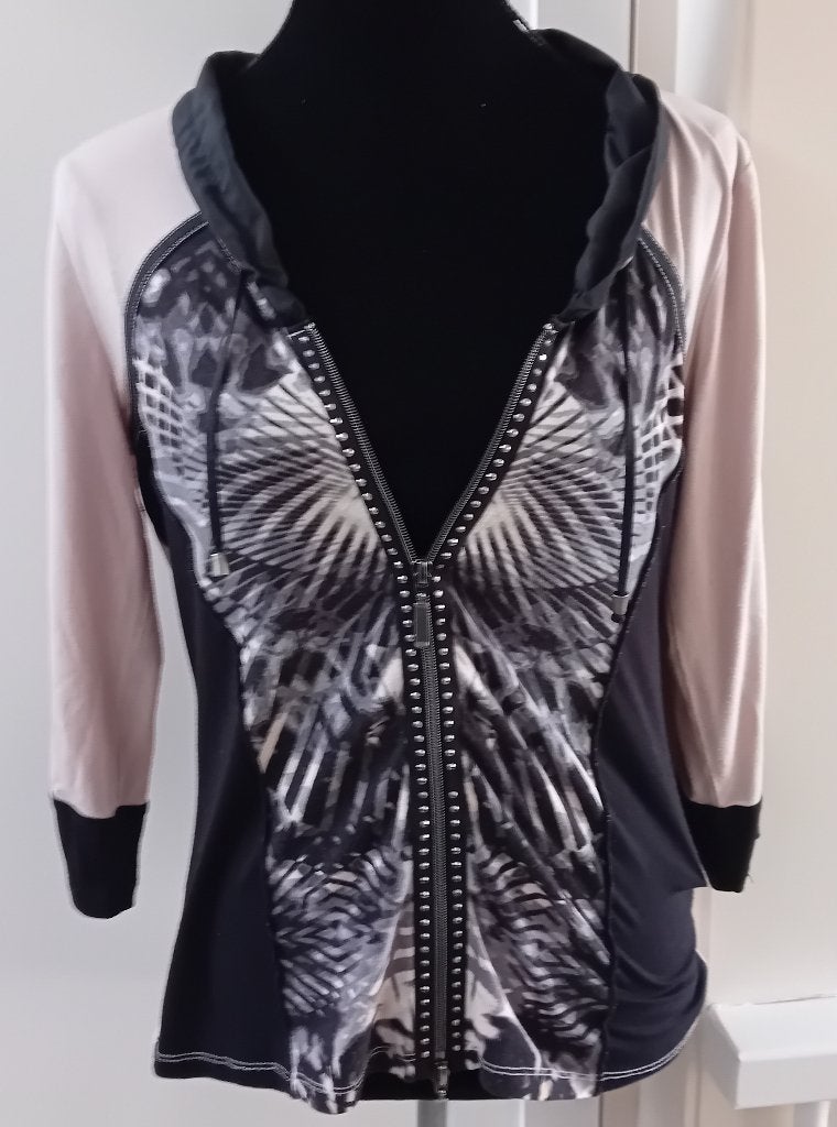 Pak,maat M,Biba,vestje,jasje,rok,zwart,oudroze,feest,blazer, Kleding | Dames, Maat 38/40 (M), Kostuum of Pak, Verzenden, Zwart