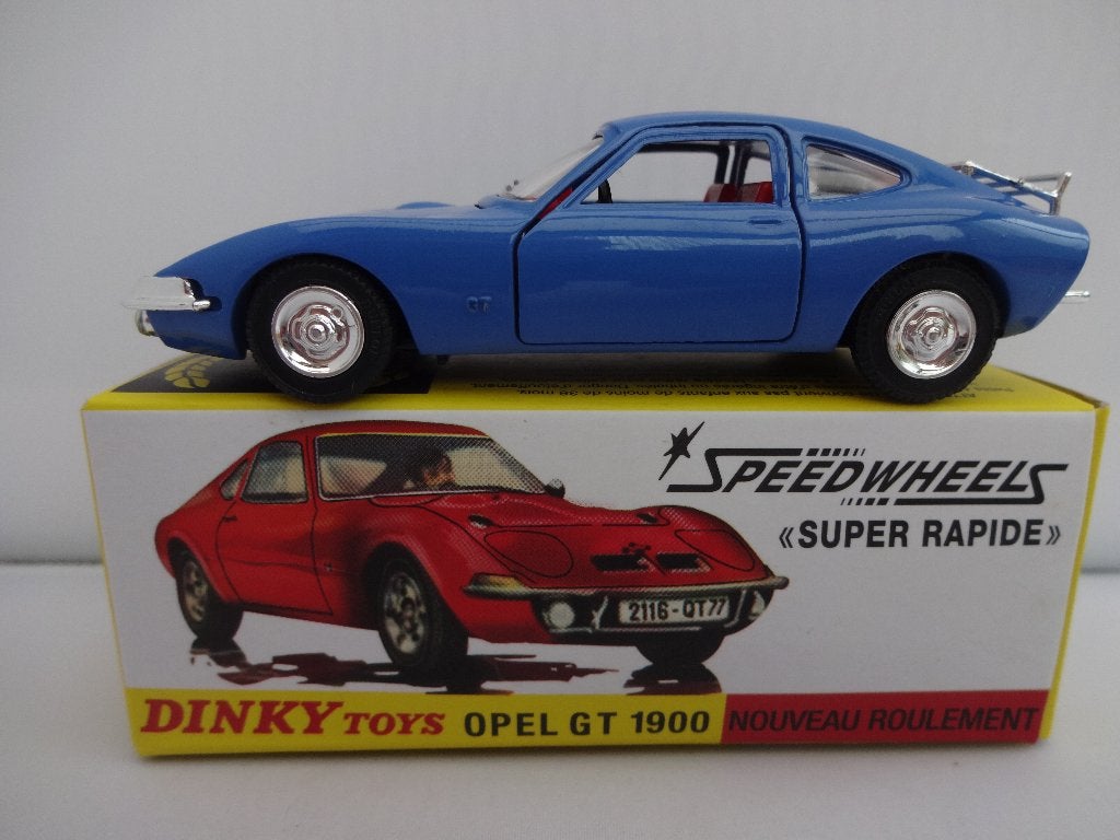 Opel GT 1900 Blauw nr: 1421 van Dinky Toys schaal 1:43, Hobby en Vrije tijd, Ophalen of Verzenden, Nieuw, Auto, Dinky Toys