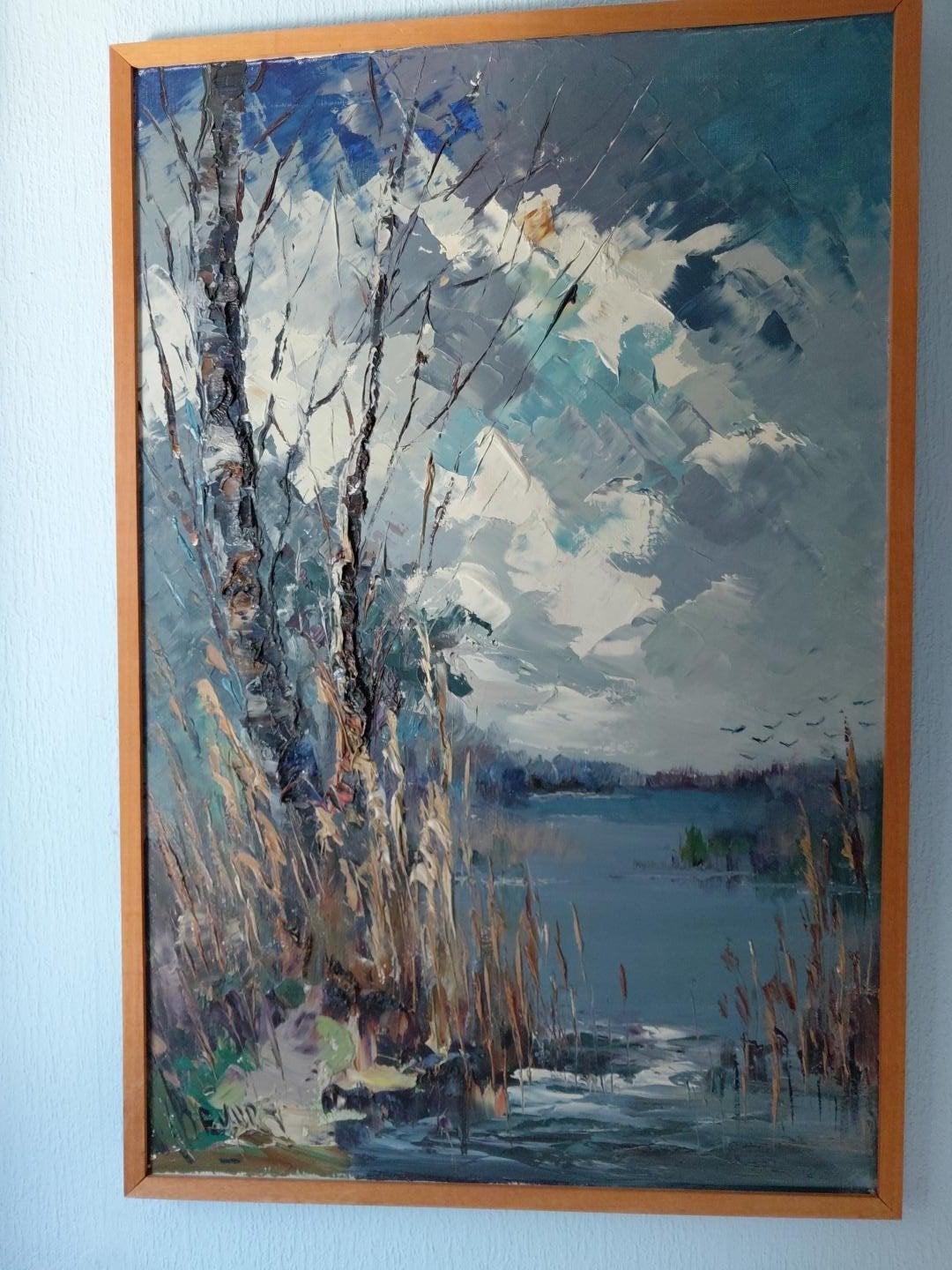 Schilderij Gerard Ernens - Paletmesstijl met dikke verf, Ophalen, Origineel werk, Landschap, Overige ondergronden