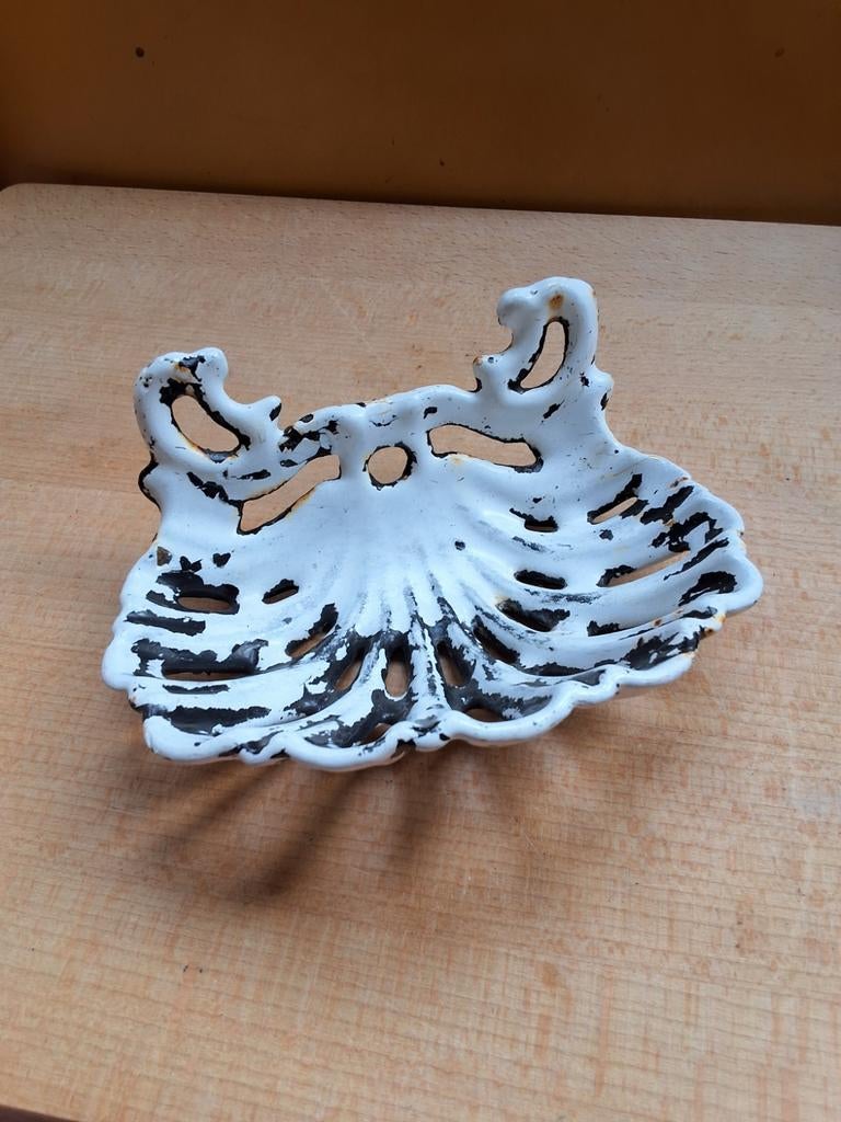 Antiek gietijzer zeep bakje curiosa brocante, Ophalen of Verzenden