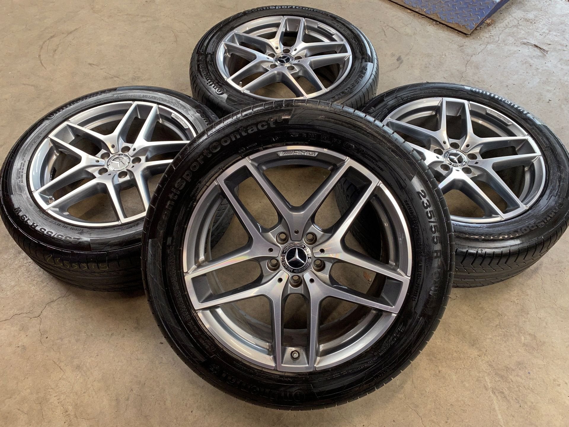 19 inch originele AMG velgen + winterbanden Mercedes GLC, Auto-onderdelen, Banden en Velgen, 19 inch, Gebruikt, -, -