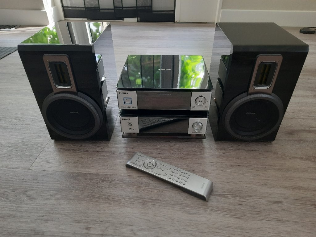 Philips MCD716/12 DVD Micro HiFi-systeem, Ophalen, Philips, Gebruikt, Tuner of Radio
