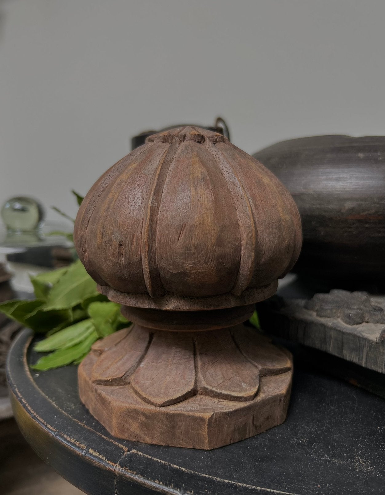 Houten pinakel ornement India oostets sober, Ophalen of Verzenden