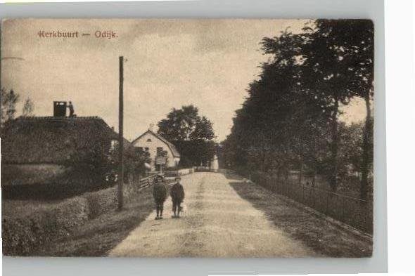 Odijk, Kerkbuurt - Antieke Ansichtkaart  zie info, Verzenden, 1920 tot 1940, Gelopen, Utrecht