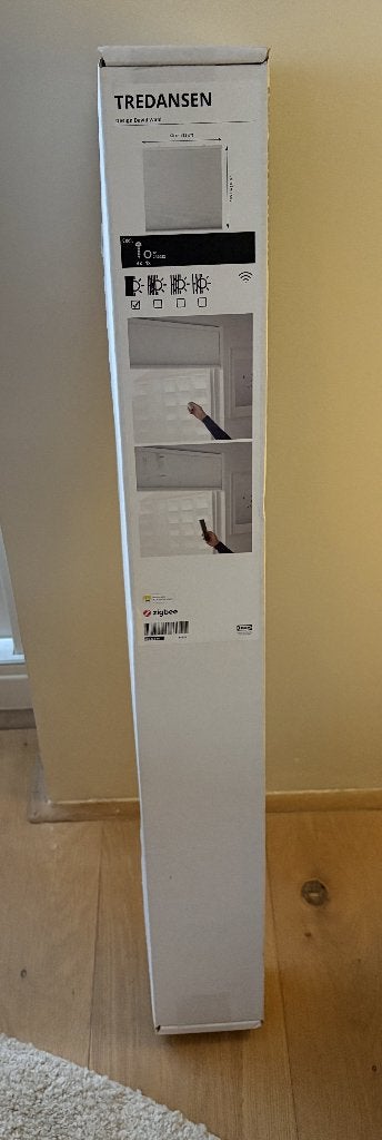 IKEA Tredansen - verduisterd plisségordijn - 60 cm breed, Wit, Nieuw, 150 tot 200 cm, 50 tot 100 cm