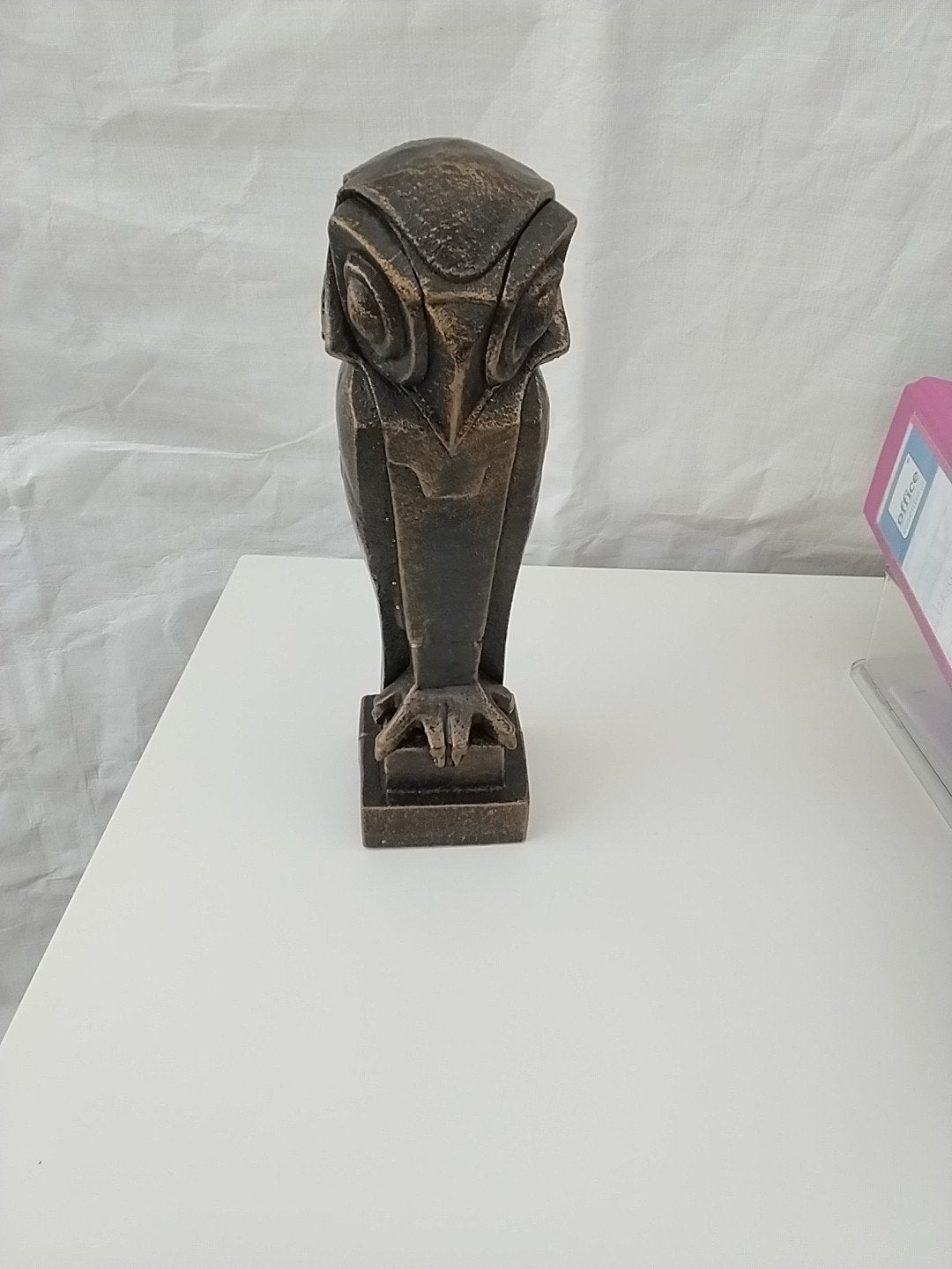Decoratieve Uil Sculptuur - Art Deco Stijl, Antiek en Kunst, Art deco, Ophalen of Verzenden, Gepatineerd, 20 - 50 cm