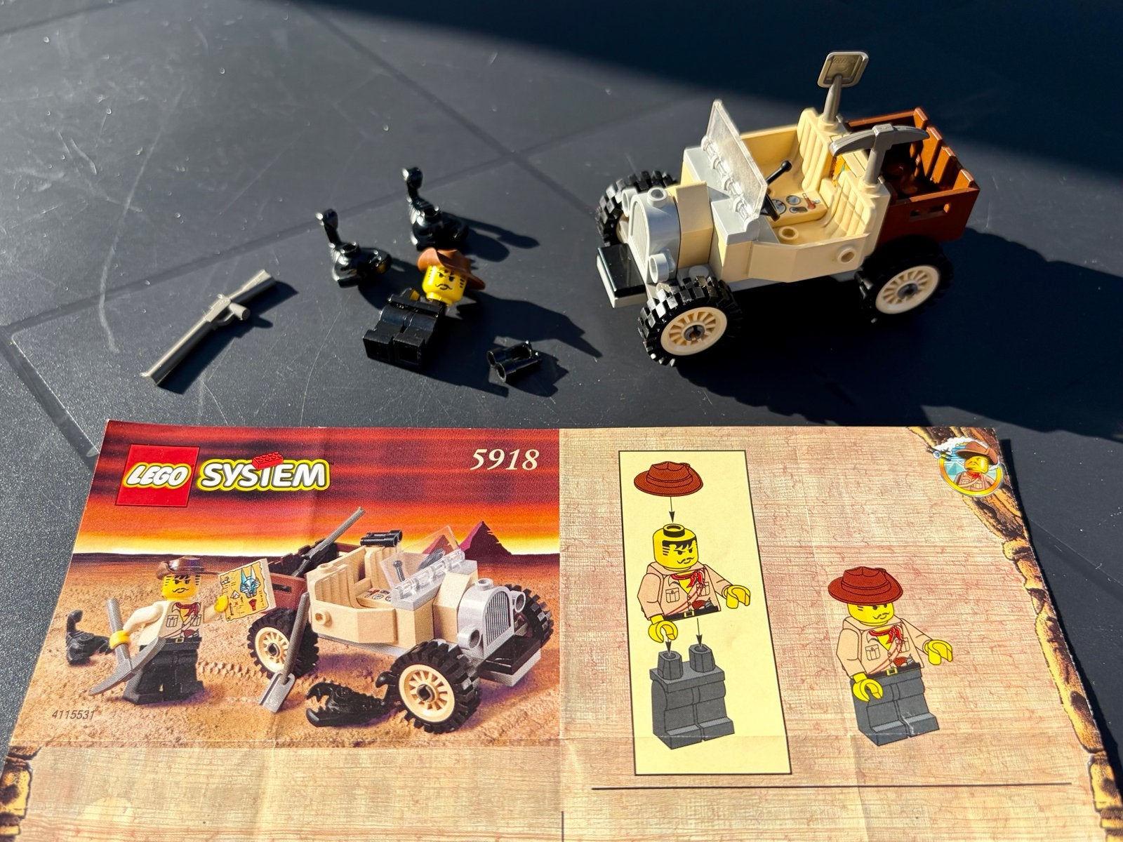 Retro Lego 5918 Scorpion Tracker met Johnny Thunder, Gebruikt, Overige thema's, Lego, Ophalen of Verzenden