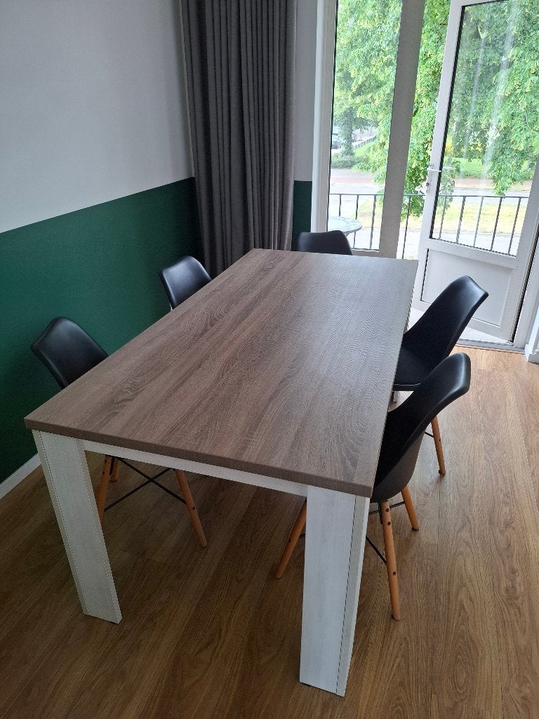 Dining Table with 6 Chairs, Ophalen, Gebruikt, 50 tot 100 cm, Vijf personen of meer
