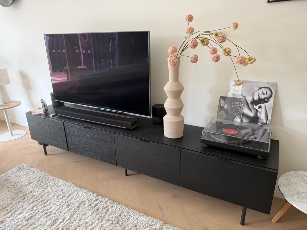 TV meubel Woody Loods5, Huis en Inrichting, Kasten | Televisiemeubels, Ophalen, Zo goed als nieuw, 200 cm of meer, Minder dan 100 cm