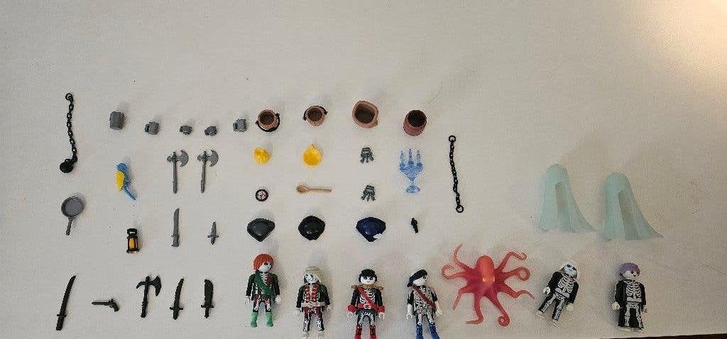 Playmobil SpookPiraten, skeletpiraten, Spoken, Octopus, Pirates, Losse onderdelen, Ophalen of Verzenden, Zo goed als nieuw