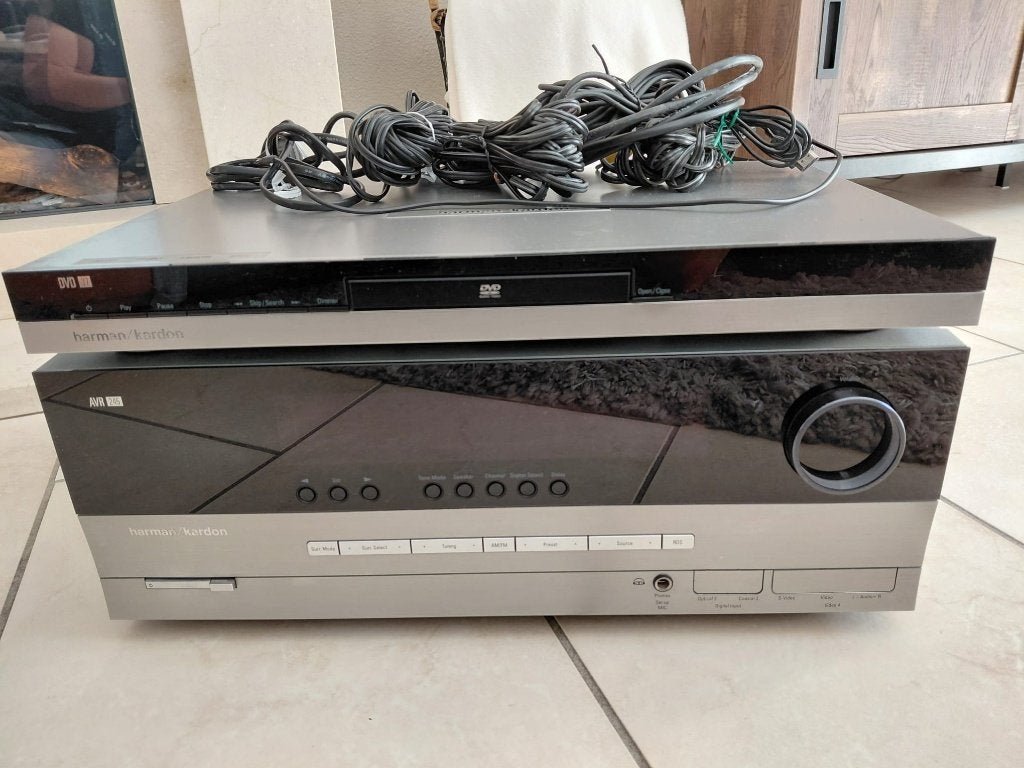 Harman Kardon AVR245 + DVD37 + HKTS7 speakersysteem, Gebruikt, 60 tot 120 watt, Ophalen, Overige merken