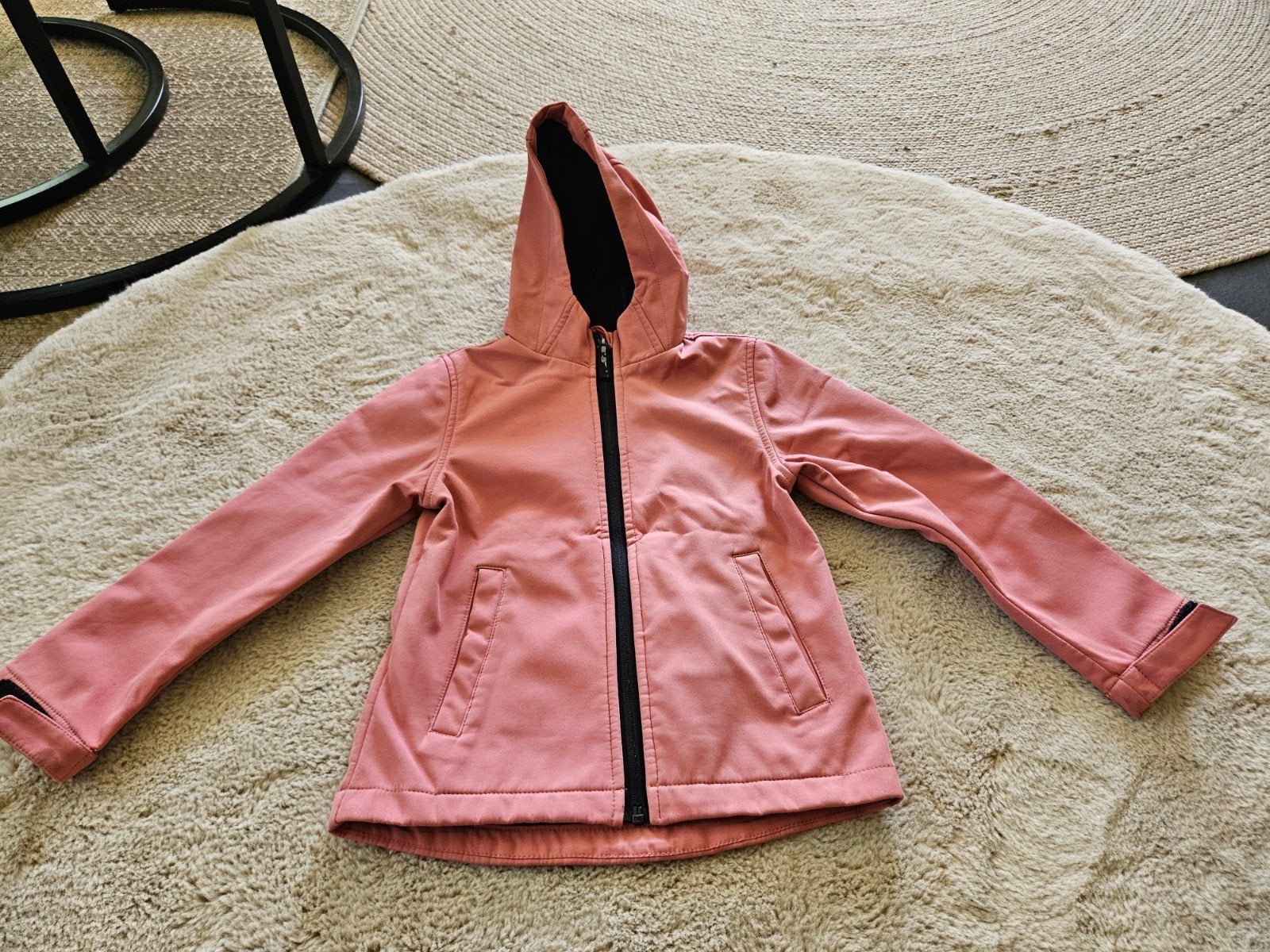 Roze softshell jas van de Hema, maat 122-128, Gebruikt, Meisje, Ophalen of Verzenden, HEMA