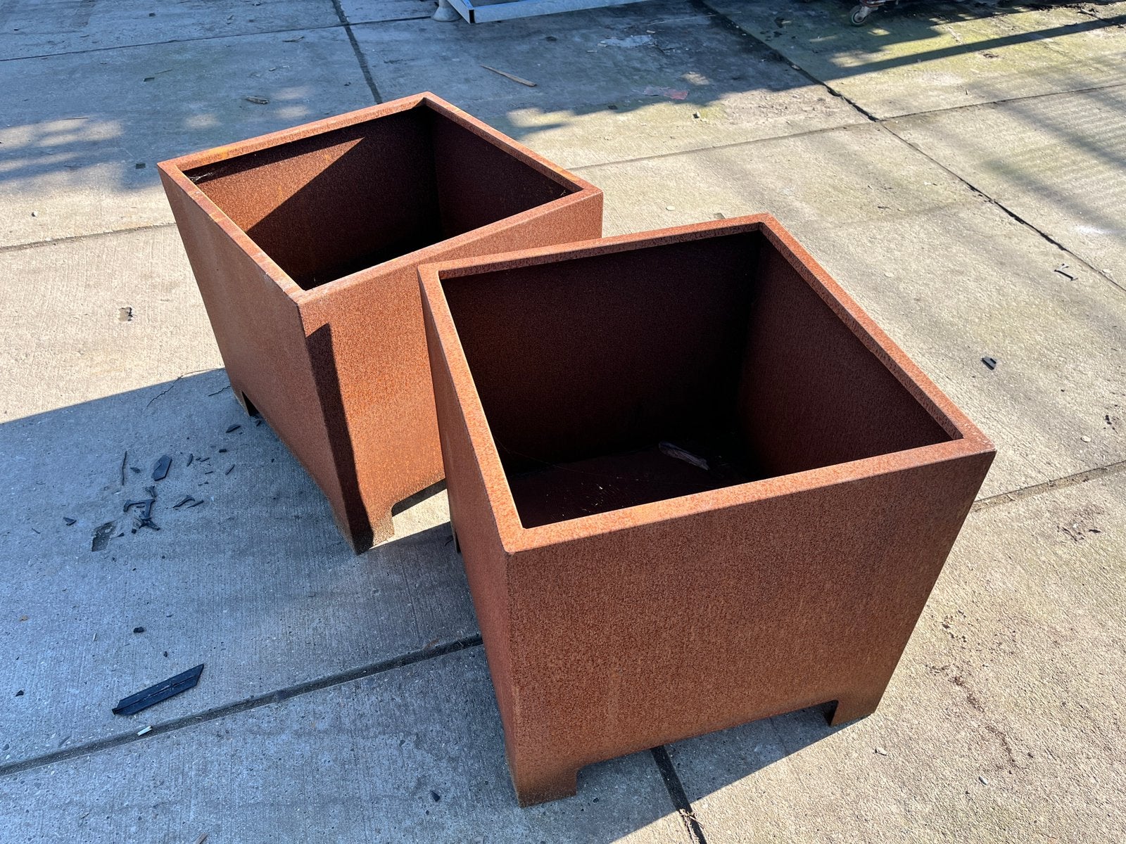 Plantenbakken Cortenstaal 70x70x68cm, Ophalen, Zo goed als nieuw, Metaal, 60 cm of meer