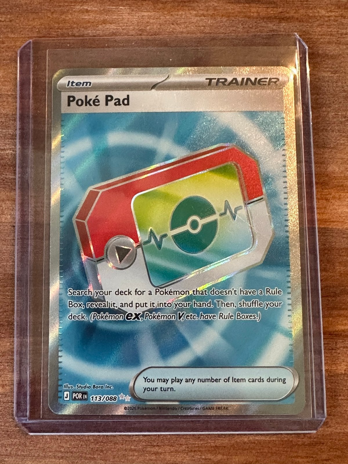 Poké Pad / Poképad Pokémon IR Trainer Kaart (113/088), Ophalen of Verzenden, Zo goed als nieuw, Losse kaart