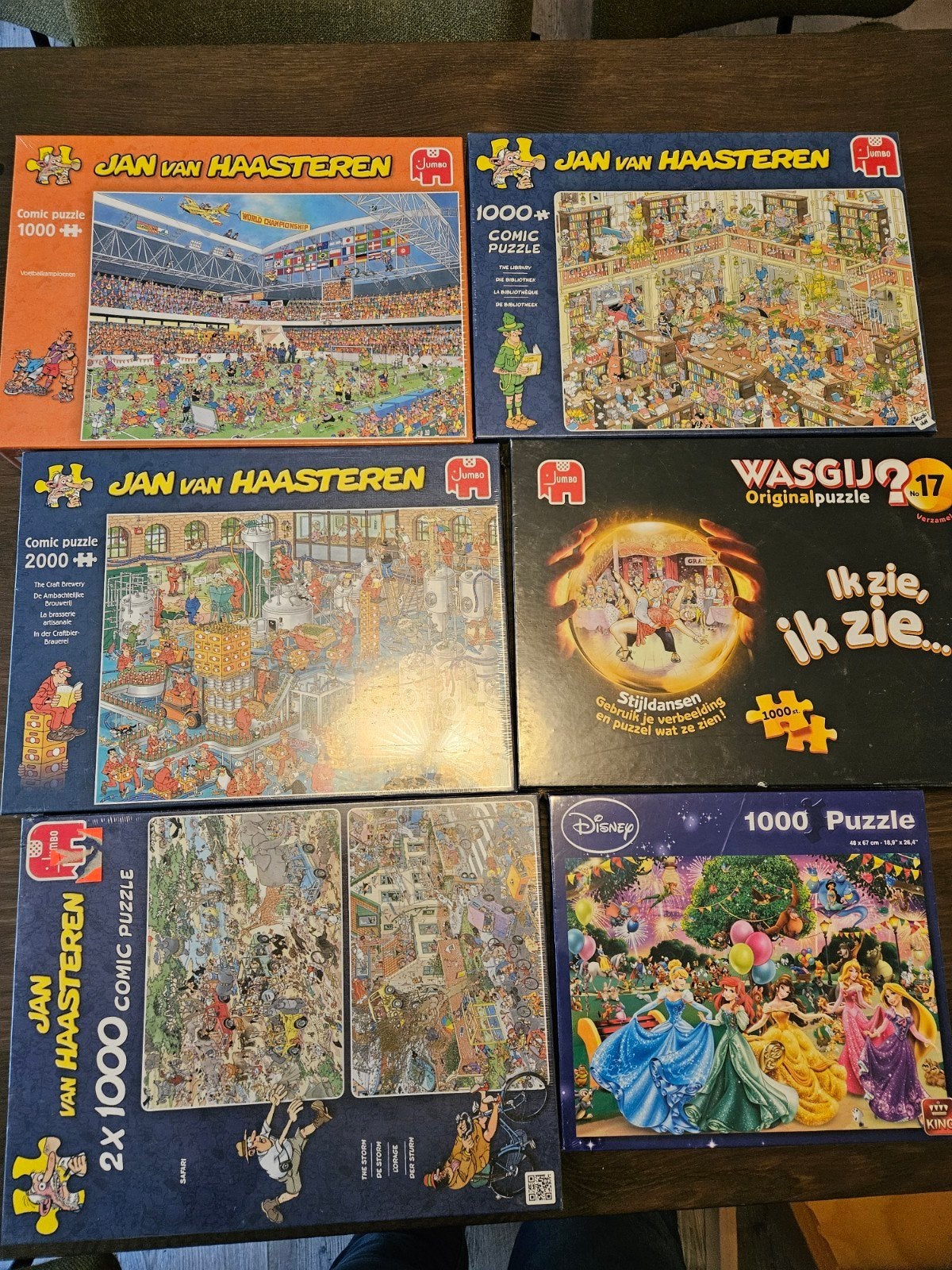 Jan van Haasteren, Disney en wasgij puzzels, Ophalen, 500 t/m 1500 stukjes, Nieuw, Legpuzzel