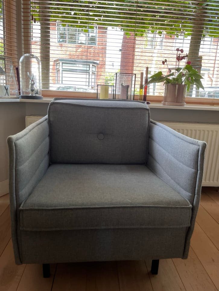Zuiver Jaey Fauteuil - kleur grijs, Ophalen, Zo goed als nieuw, Stof, 75 tot 100 cm