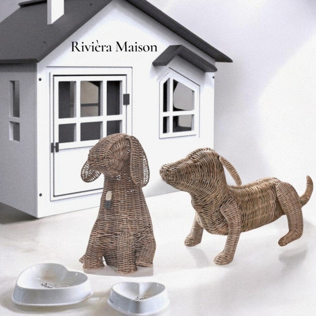 2 pcs  rivièra maison rustic rattan dog, Huis en Inrichting, Woonaccessoires | Overige, Ophalen of Verzenden, Nieuw