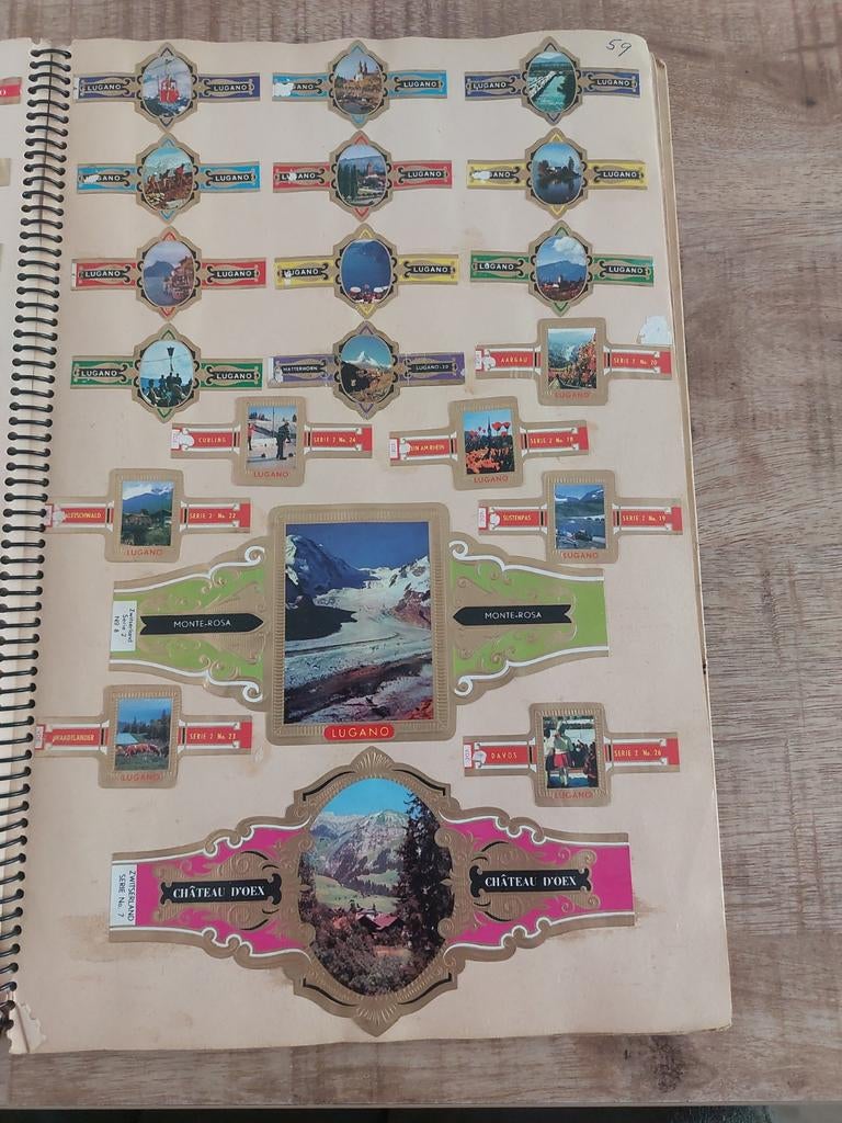 Vintage sigarenbandjes album - diverse collectie, Verzamelen, Ophalen of Verzenden, Gebruikt