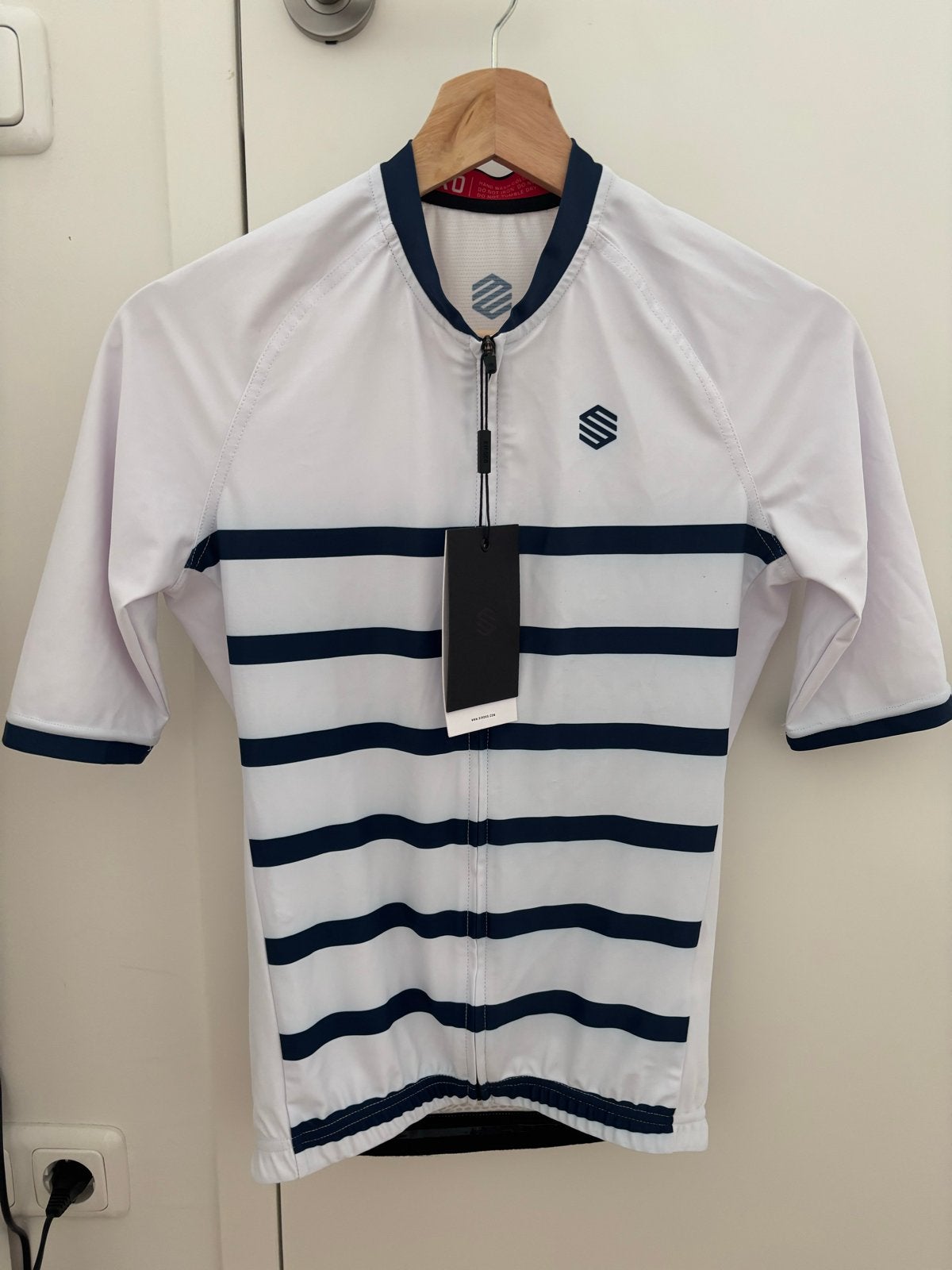 Siroko wielershirt - Wit met blauwe strepen, Heren, Nieuw, Bovenkleding, Ophalen