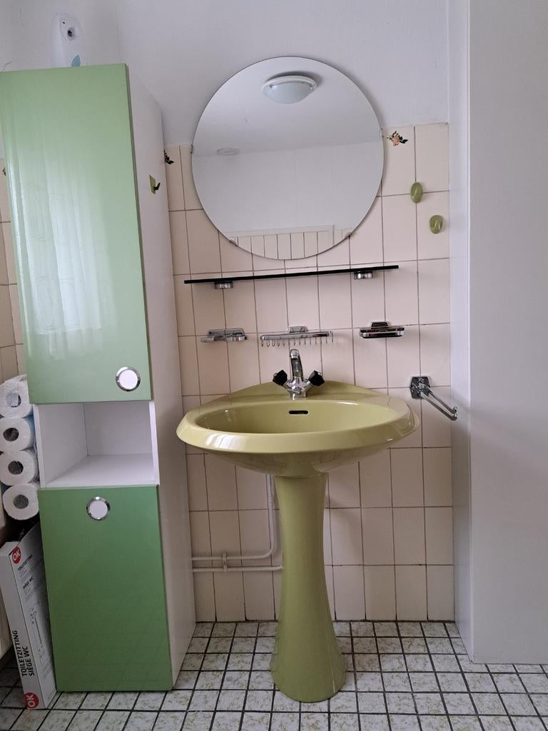 Vintage (1970) badkamer groen, Huis en Inrichting, Ophalen, Gebruikt, Overige typen, Minder dan 100 cm