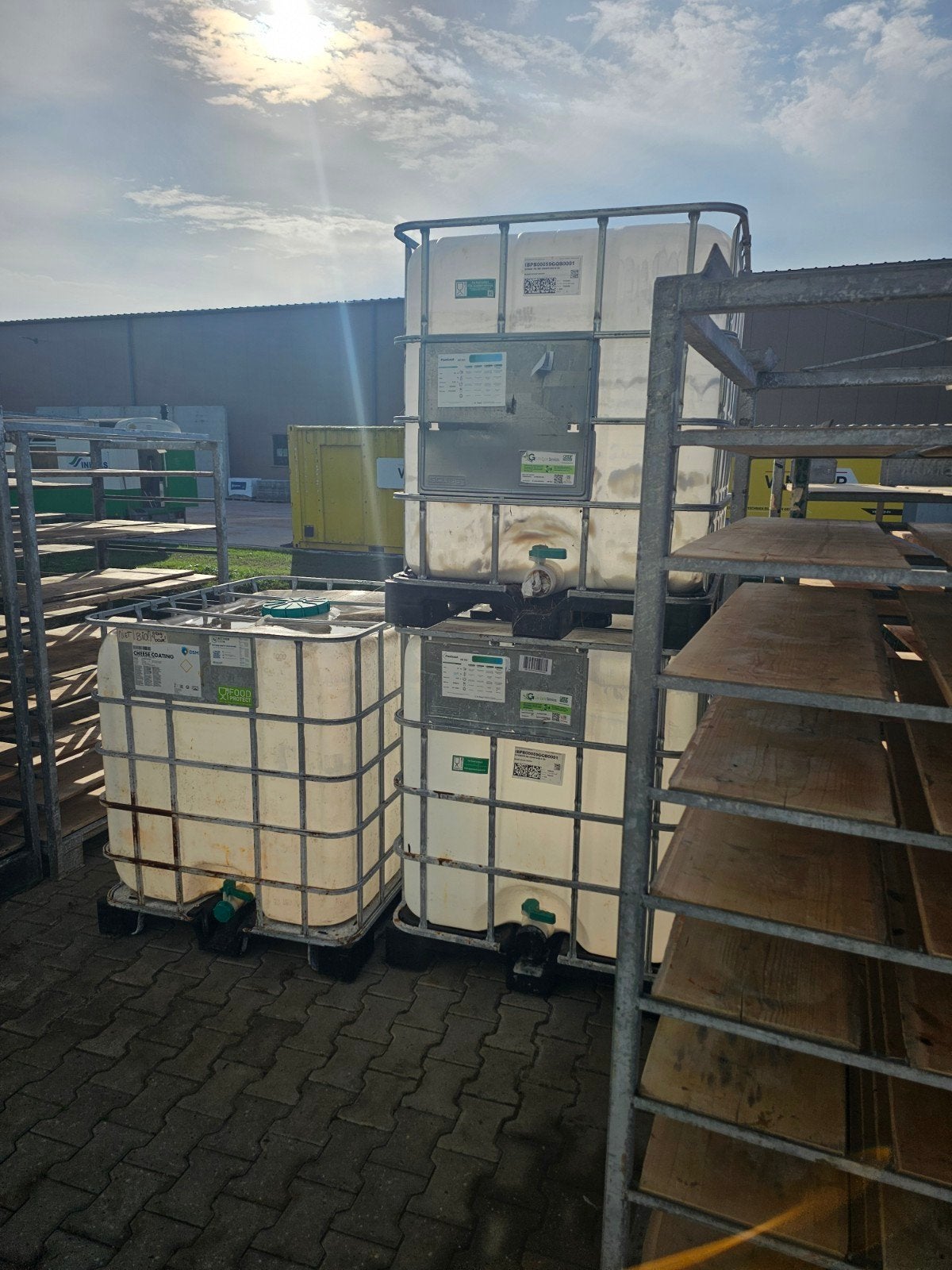 2 lege ibc's 1000 liter, 100 cm of meer, 60 cm of meer, Ophalen of Verzenden, 50 cm of meer