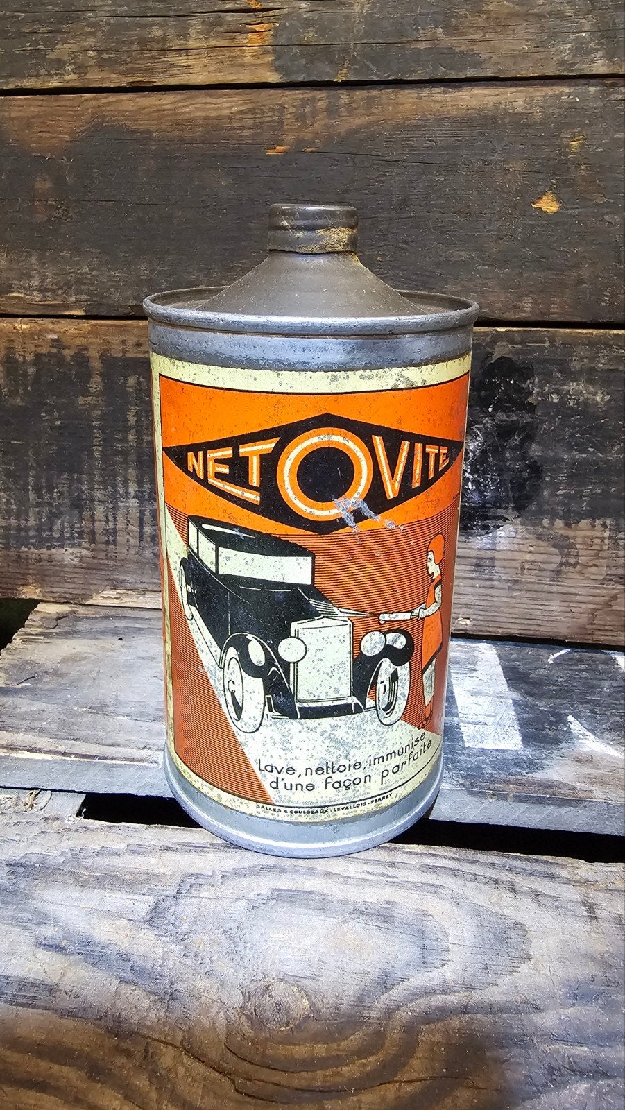 Netovite olieblik, Ophalen of Verzenden, Gebruikt, Overige