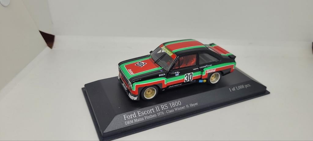 Minichamps Ford Escort MK2  RS 1800 DRM 1976, Hobby en Vrije tijd, Modelauto's | 1:43, Ophalen of Verzenden, Zo goed als nieuw